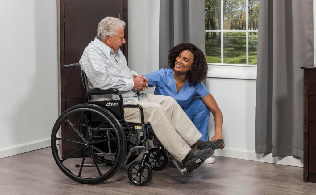 Person using a wheelchair